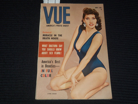 1958 JULY VUE AMERICA'S PHOTO DIGEST MAGAZINE - LYNN SHAW COVER - K 1023