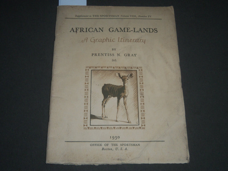 1930 OCTOBER AFRICAN GAME LANDS GRAPHIC MAGAZINE BY PRENTISS N. GRAY - J 2541