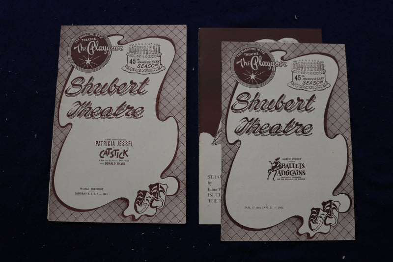 1947-1961 SHUBERT THEATRE PROGRAMS - LOT OF 9 - NEW HAVEN, CT - K 760