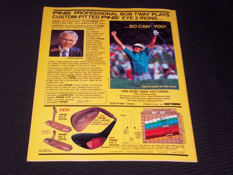 1986 DECEMBER 5 GOLF WORLD MAGAZINE - OKLAHOMA STATE CHAMPS FRONT COVER - E 5538