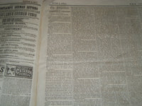 1870 JUNE 2 THE INDEPENDENT NEWSPAPER - CENTRAL PARK ILLUSTRATION - NT 7625