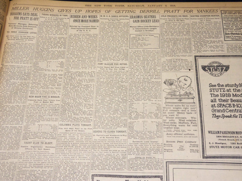 1918 JANUARY 5 NEW YORK TIMES - GERMANY REFUSES TO QUIT TERRITORY - NT 7914