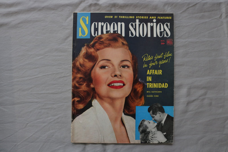 1952 OCTOBER SCREEN STORIES MAGAZINE - RITA HAYWORTH COVER - E 19905