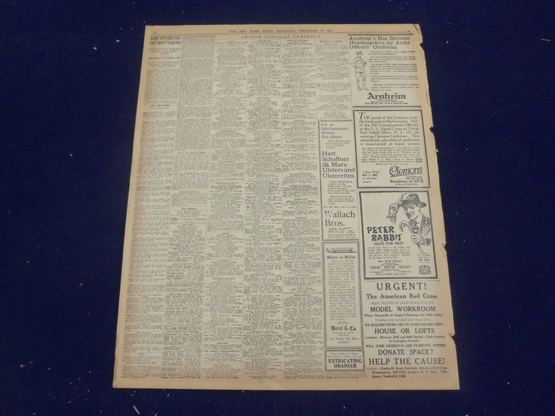 1917 DECEMBER 15 NEW YORK TIMES - HALF OF CITY YARDS OUT OF COAL - NT 8276