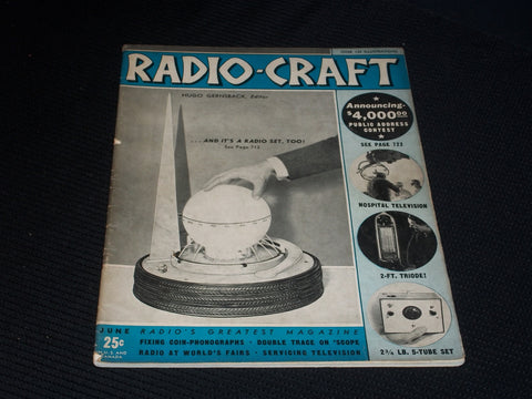 1939 JUNE RADIO-CRAFT MAGAZINE VERY NICE COVERS & ADS - E 388