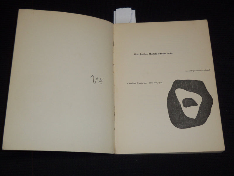 1948 THE LIFE OF FORMS IN ART SOFTCOVER BOOK BY HENRI FOCILLON - J 7493