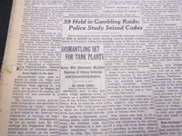 1953 JULY 9 NEW YORK TIMES - 39 HELD IN GAMBLING RAIDS - NT 4666