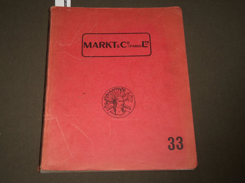 1933 MARKT & CO PARIS LTD BUREAUX MAGASINS FRENCH CATALOGUE NO. 33 - FR 734