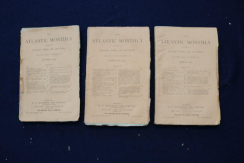 1874 THE ATLANTIC MONTHLY MAGAZINE - LOT OF 10 - O 3406