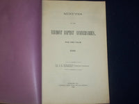 1880 VERMONT BAPTIST ANNIVERSARIES MINUTES - J 4475