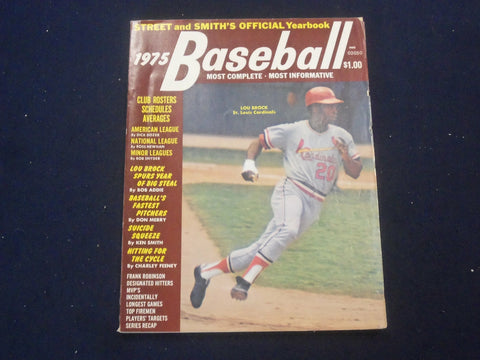 1975 STREET AND SMITH'S BASEBALL MAGAZINE - LOU BROCK COVER - ST 6910