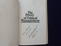 1988 POWER OF ETHICAL MANAGEMENT HARDCOVER BOOK BY BLANCHARD - SIGNED - KD 9324