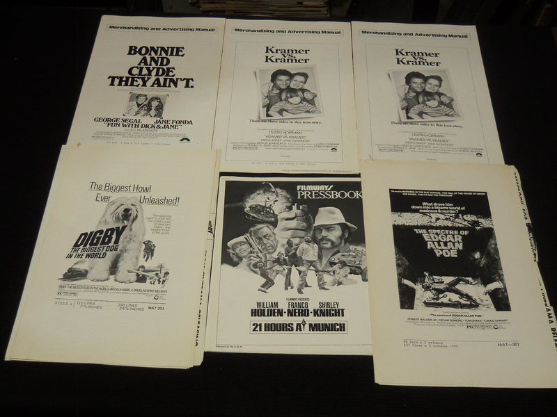 1970'S ASSORTED MOVIE PRESSBOOKS - 18 PIECES - O 3803