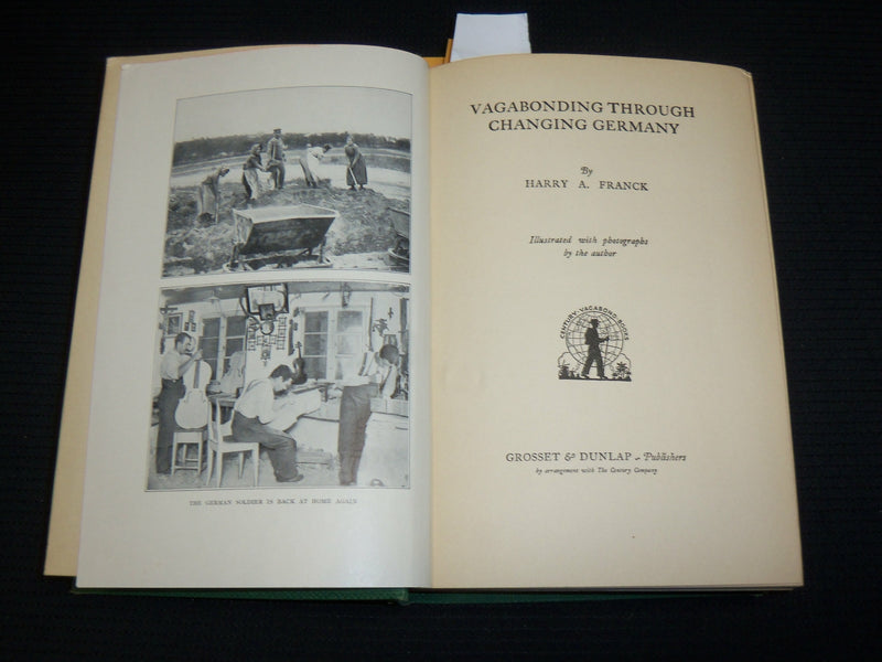 1920 VAGABONDING THROUGH CHANGING GERMANY HARDCOVER BOOK BY FRANCK - KD 7529