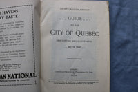 1929 CARREL'S ILLUSTRATED GUIDE & MAP OF QUEBEC - SOFTCOVER BOOK - K 3198