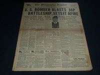1941 DEC 11 PHILADELPHIA INQUIRER - U. S. BOMBER BLASTS JAP BATTLESHIP - NT 7507