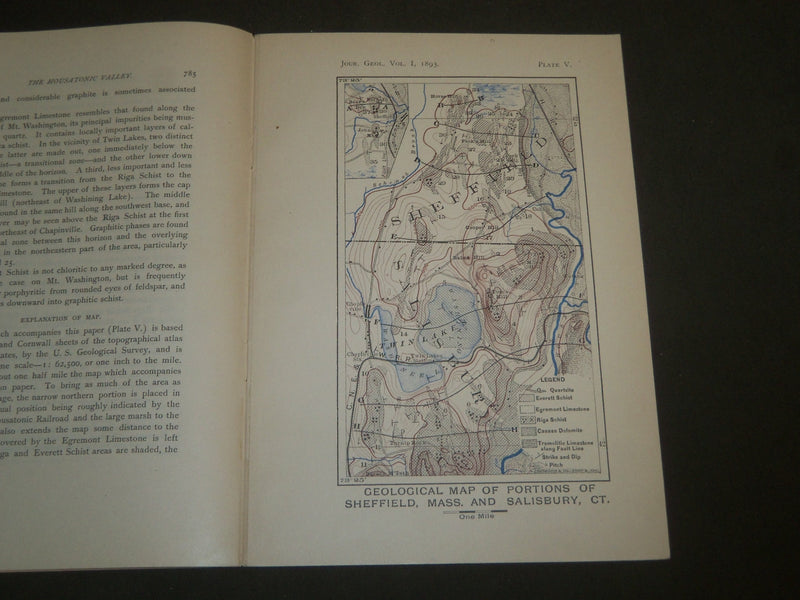 1893 THE GEOLOGICAL STRUCTURE OF THE HOUSATONIC VALLEY BY WM. H. HOBBS - J 4963
