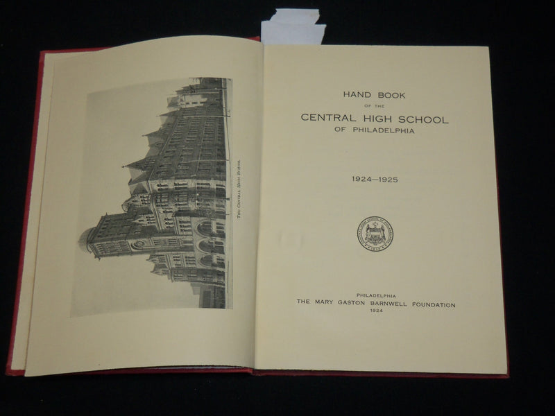 1922-1925 CENTRAL HIGH SCHOOL OF PHILADELPHIA HANDBOOKS LOT OF 2 - KD 6326