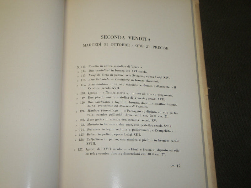 1933 LE COLLEZIONI D'ARTE DELL'ING CARLO MAGGI BOOK - J 3589