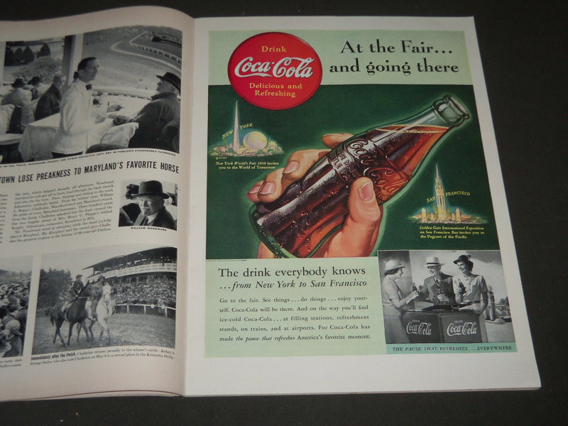 1939 MAY 29 LIFE MAGAZINE - ELEANOR ROOSEVELT COVER - L 132