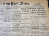 1928 SEPTEMBER 7 NEW YORK TIMES - SMITH OPENS FIGHT ON SEPT. 18 OMAHA - NT 6452