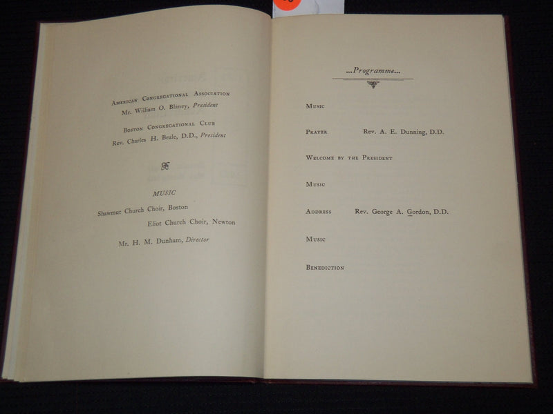 1903 AMERICAN CONGREGATIONAL ASSOCIATION 50TH ANNIVERSARY - BOSTON - KD 7798