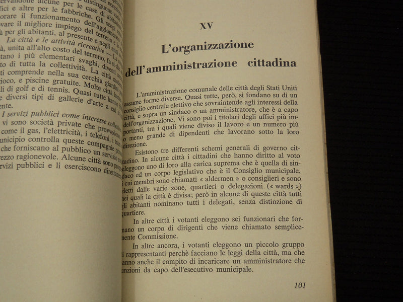 1950'S UN GOVERNO RETTO DAL POPOLO GLI STATI UNITI D'AMERICA BOOK - K 2637