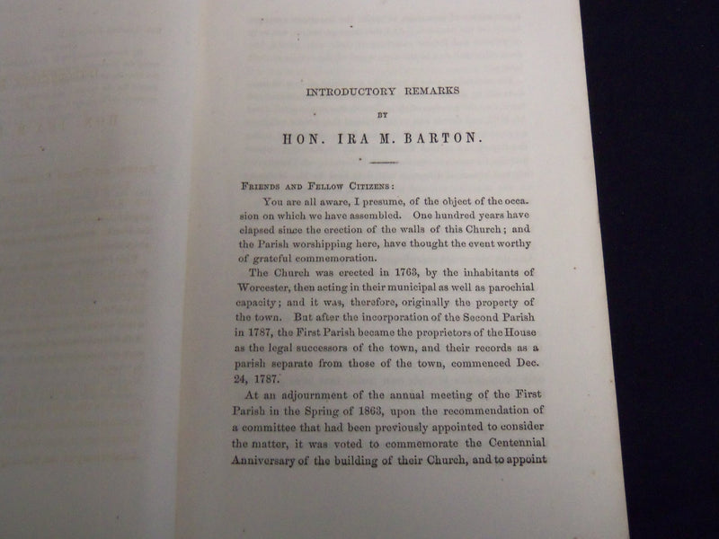 1863 HISTORICAL DISCOURSE OLD SOUTH MEETING HOUSE BY BACON & BARTON - J 8812