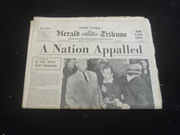1963 NOVEMBER 25 NEW YORK HERALD TRIBUNE NEWSPAPER - RUBY KILLS OSWALD - NP 5810