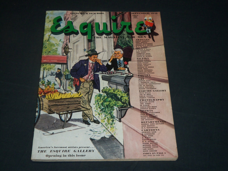1946 SEPTEMBER ESQUIRE MAGAZINE - ILLUSTRATIONS- NICE COVER & ADS - ST 5734