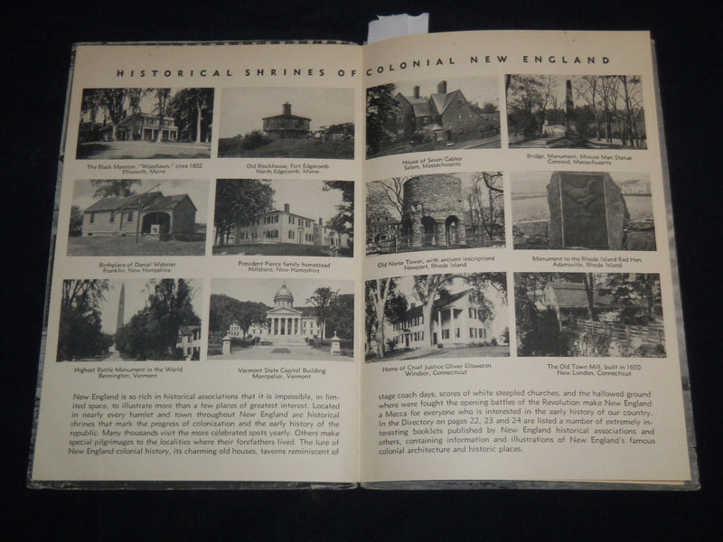 1940'S NEW ENGLAND VACATIONS COST LESS THIS YEAR BOOK - J 8703