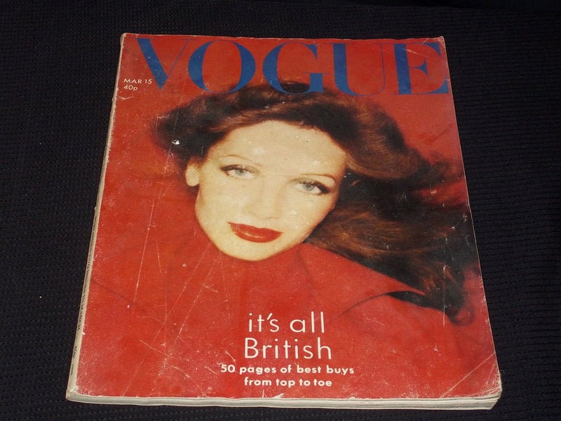 1975 MARCH 15 VOGUE UK MAGAZINE - NICE FASHION FRONT COVER - E 5660