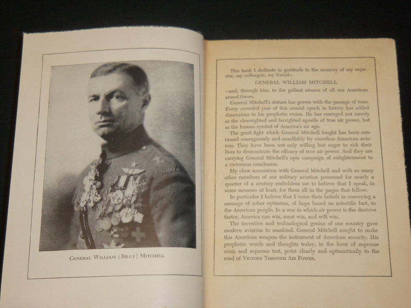 1942 VICTORY THROUGH AIR POWER HARDCOVER BOOK BY ALEXANDER SEVERSKY - KD 6552