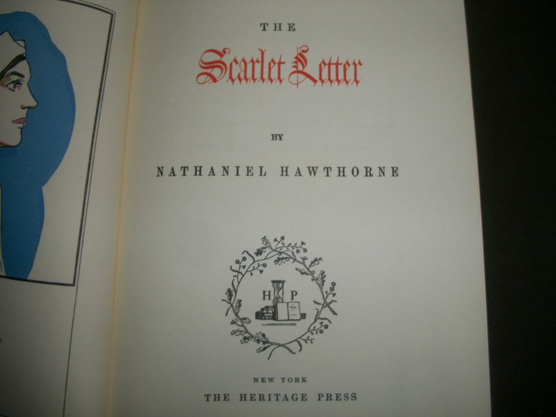 1946 SCARLET LETTER BOOK BY NATHANIEL HAWTHRONE WITH SLIP CASE - KD 596