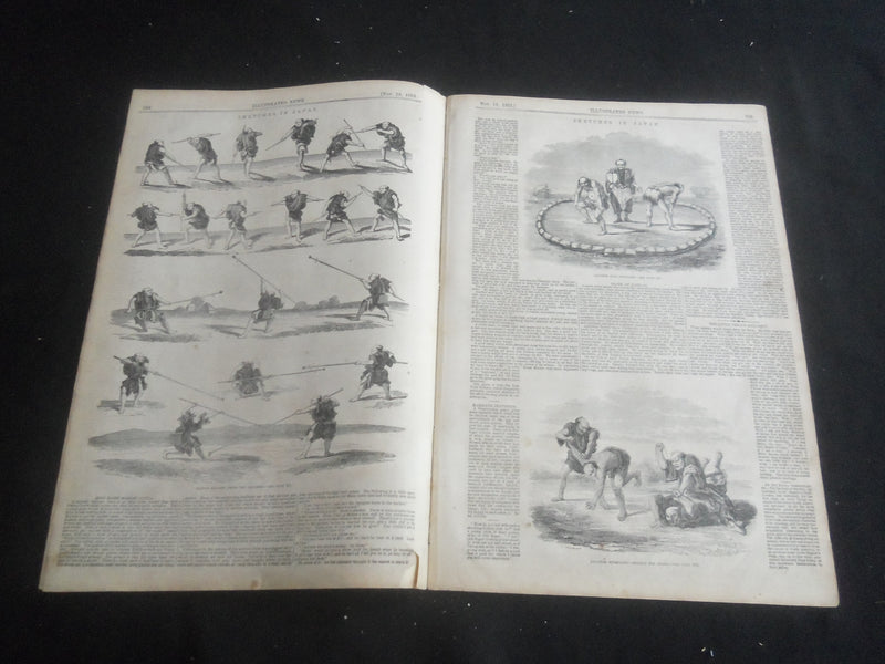 1853 NOVEMBER 19 ILLUSTRATED NEWS MAGAZINE - HORSE-RACES OF JAPANESE - B 5531Y