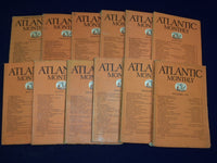 1930 THE ATLANTIC MONTHLY MAGAZINE LOT OF 12 COMPLETE YEAR - GREAT ADS - WR 531