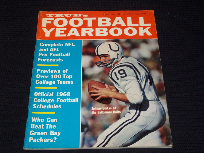 1968 TRUE'S FOOTBALL YEARBOOK MAGAZINE - JOHNNY UNITAS COVER - E 7890