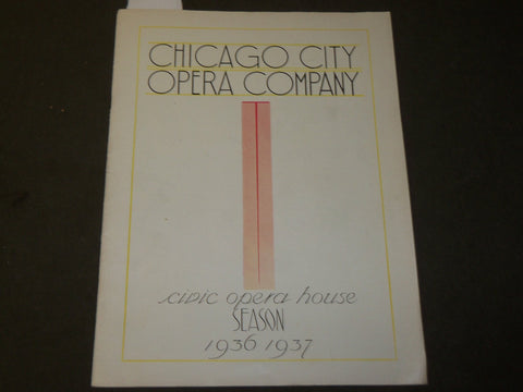 1936 NOVEMBER 27 CHICAGO CITY OPERA COMPANY PROGRAM - LAWRENCE TIBBETT - J 3705