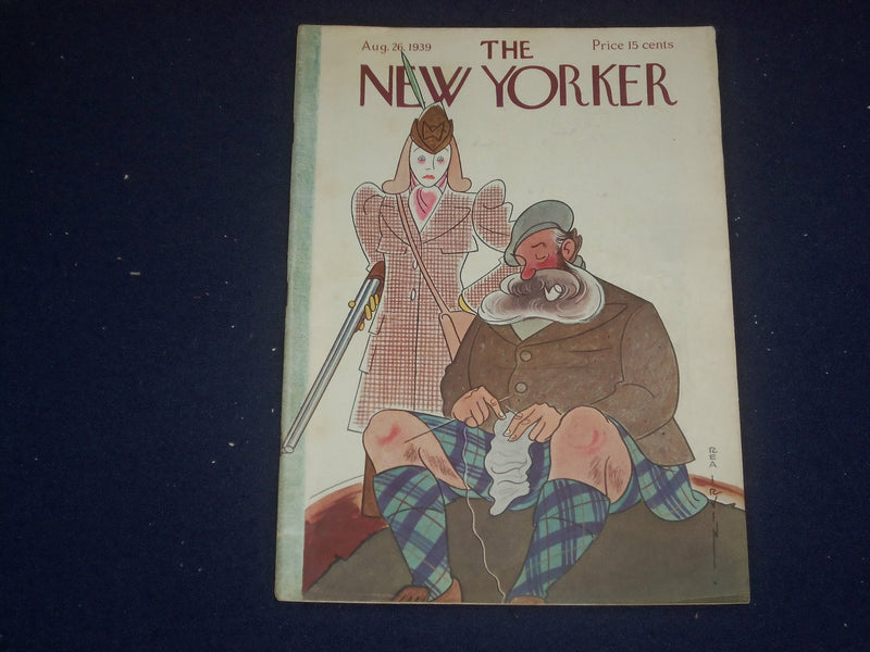 1939 AUGUST 26 THE NEW YORKER MAGAZINE - ILLUSTRATED COVER - NY 2377