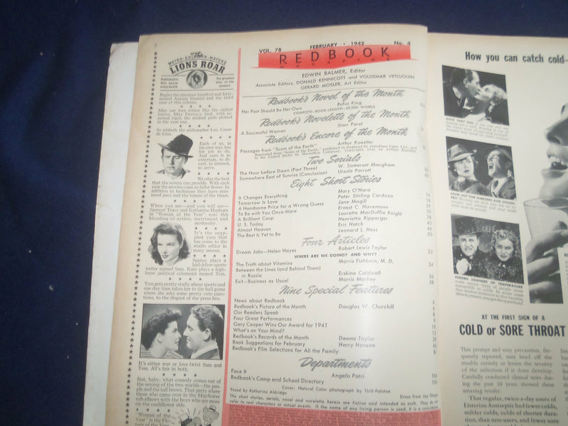1942 FEBRUARY REDBOOK MAGAZINE - HER PAST SHOULD BE HER OWN - SP 4796R
