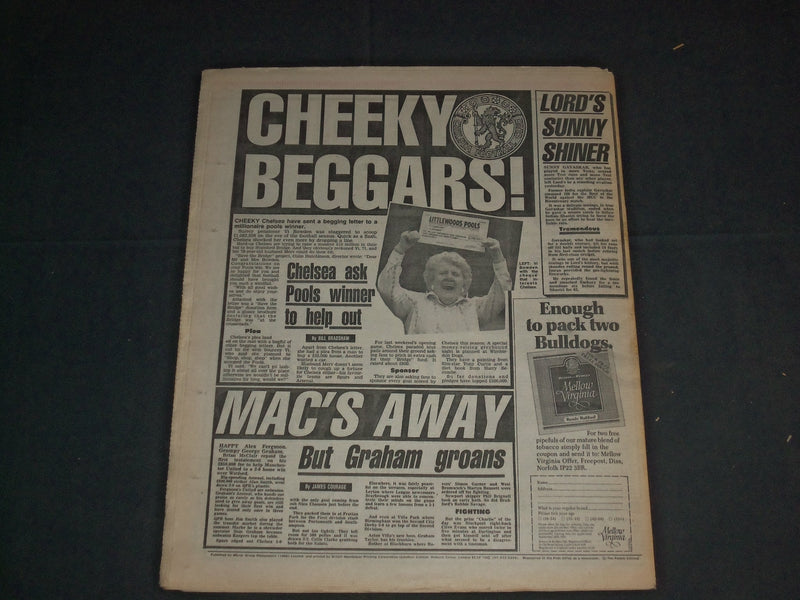 1987 AUGUST 23 THE PEOPLE NEWSPAPER - SECRET LOVE OF TONY BOOTH - NP 3407