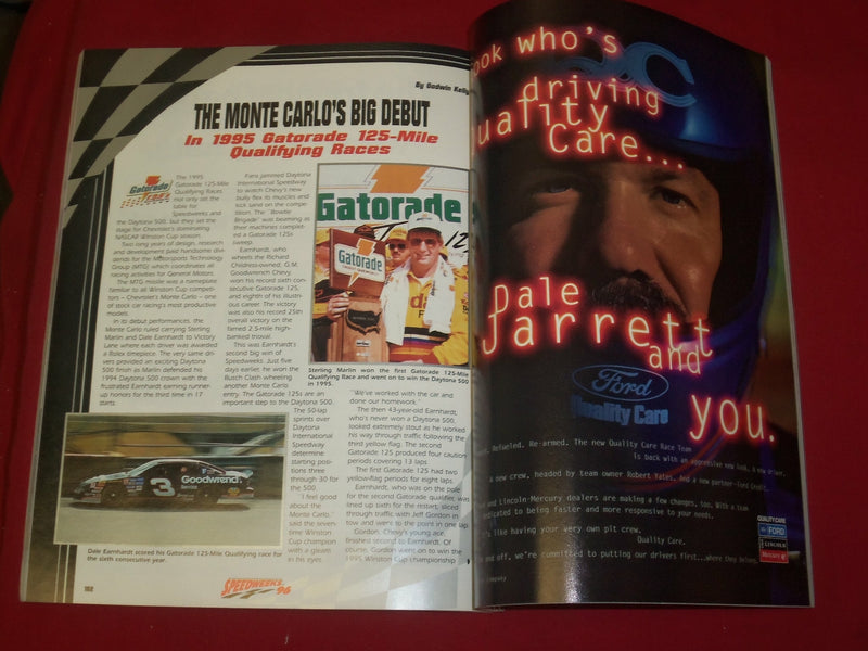 1996 FEB 18 38TH DAYTONA 500 RACING PROGRAM W/PATCH - GREAT PHOTOS - B 6341