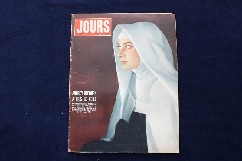 1958 FEBRUARY 1 JOURS MAGAZINE - AUDREY HEPBURN COVER - FRENCH - E 23847
