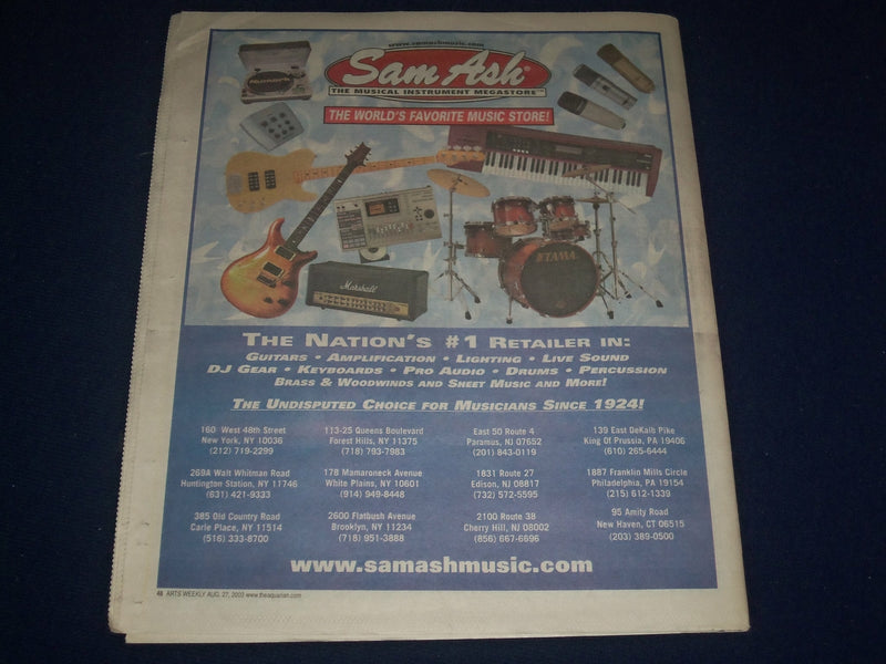 2003 AUGUST 27-SEPTEMBER 3 AQUARIAN WEEKLY NEWSPAPER - ROBERT RANDOLPH - J 1125