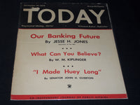 1934 NOVEMBER 10 TODAY MAGAZINE - BANKING FUTURE FRONT COVER - E 5991