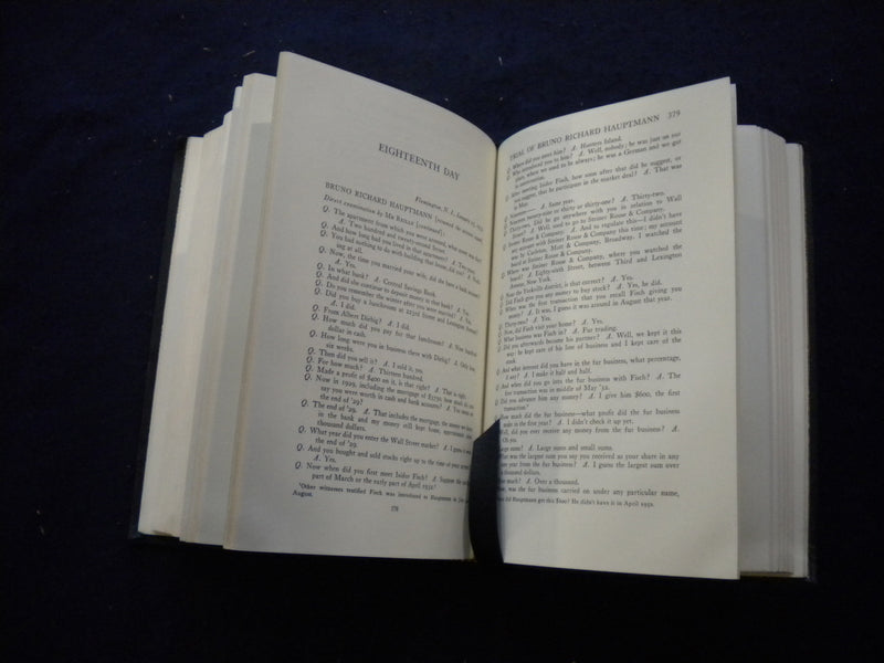 1989 THE TRIAL OF BRUNO RICHARD HAUPTMANN HARDCOVER BOOK-SPECIAL EDITION-KD 8045