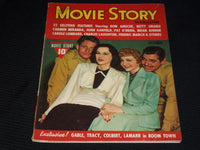 1940 OCTOBER MOVIE STORY MAGAZINE - GABLE TRACY COLBERT & LAMARR COVER - E 1536
