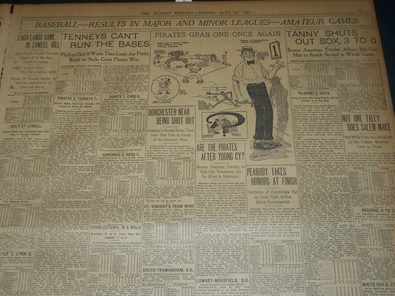 1907 JULY 21 THE BOSTON HERALD TWISTS & ROOSEVELT SHELVE TARIFF REVISION- BH 255