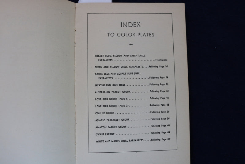1940'S PARRAKEETS - THEIR CARE AND BREEDING SOFTCOVER BOOK - K 1332