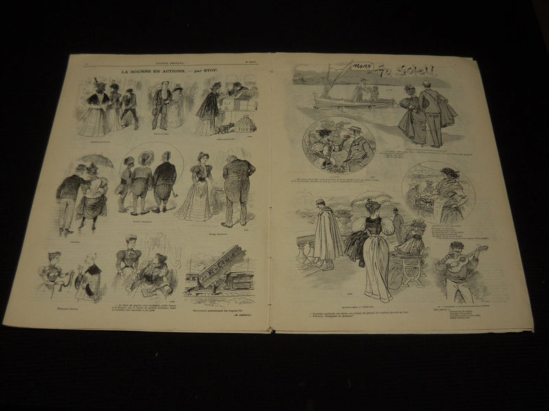 1896 JOURNAL AMUSANT ILLUSTRE FRENCH MAGAZINE LOT OF 26 - FASHION ILLUS- O 3197E